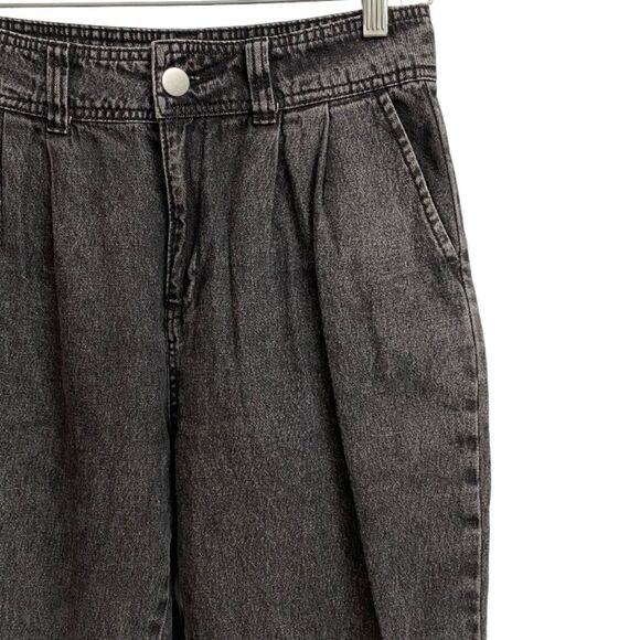 Who What Wear Women's High Waisted Pleated Jeans Size 4 Black Acid Washed Grunge - Picture 5 of 15